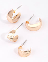 Gold Mini Hoop Earring Set - link has visual effect only
