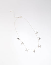 Silver Multi Butterfly Station Necklace - link has visual effect only