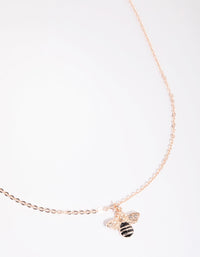 Rose Gold Butterfly and Bee Necklace - link has visual effect only