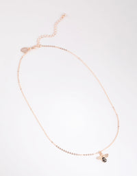 Rose Gold Butterfly and Bee Necklace - link has visual effect only