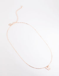 Rose Gold Butterfly Pendant Necklace - link has visual effect only