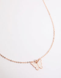 Rose Gold Butterfly Pendant Necklace - link has visual effect only