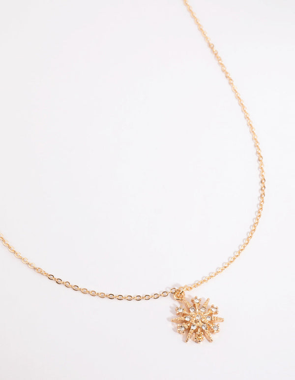 Gold Diamante Star Celestial Necklace