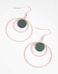 Rose Gold Graduated Open Disc Earrings - link has visual effect only