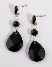 Black Diamante Drop Earrings - link has visual effect only