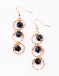 Gold Textured Drop Earrings - link has visual effect only