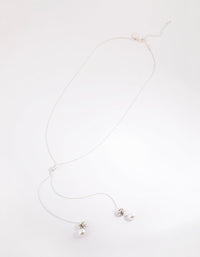Silver Diamante and Pearl Necklace - link has visual effect only