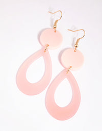 Pink Opaque and Solid Bead Earrings - link has visual effect only