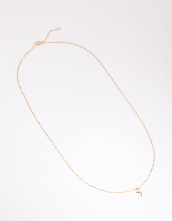 Gold Plated Sterling Silver Rose Necklace
