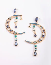 Gold Moon Statement Earrings - link has visual effect only