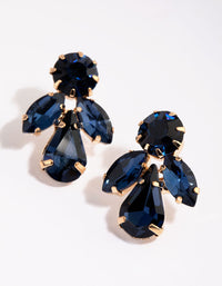 Blue Glamorous Diamante Necklace and Earrings Set - link has visual effect only