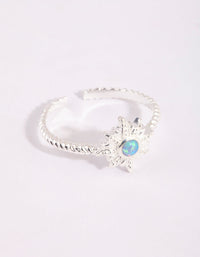Sterling Silver Opal Sun Ring - link has visual effect only