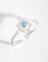 Sterling Silver Opal Sun Ring - link has visual effect only