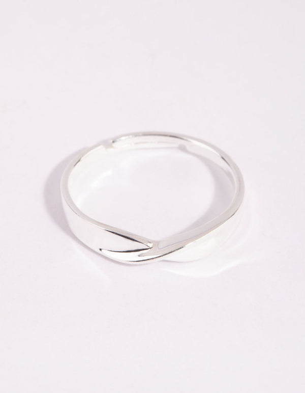 Sterling Silver Statement Twist Band Ring