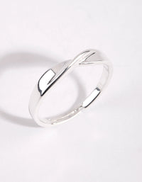 Sterling Silver Statement Twist Band Ring - link has visual effect only