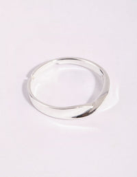 Sterling Silver Statement Twist Band Ring - link has visual effect only