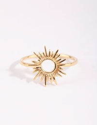 Gold Plated Sterling Silver Sun Goddess Ring - link has visual effect only