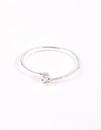 Sterling Silver Cubic Zirconia Ring - link has visual effect only