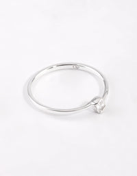 Sterling Silver Cubic Zirconia Ring - link has visual effect only