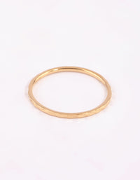 Gold Plated Sterling Siler Diamond Cut Ring - link has visual effect only