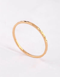 Gold Plated Sterling Siler Diamond Cut Ring - link has visual effect only