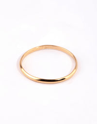 Gold Plated Sterling Silver Plain Ring - link has visual effect only