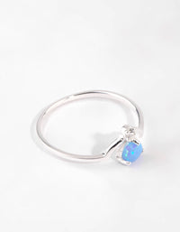 Sterling Silver Opal Ring - link has visual effect only