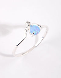 Sterling Silver Opal Ring - link has visual effect only