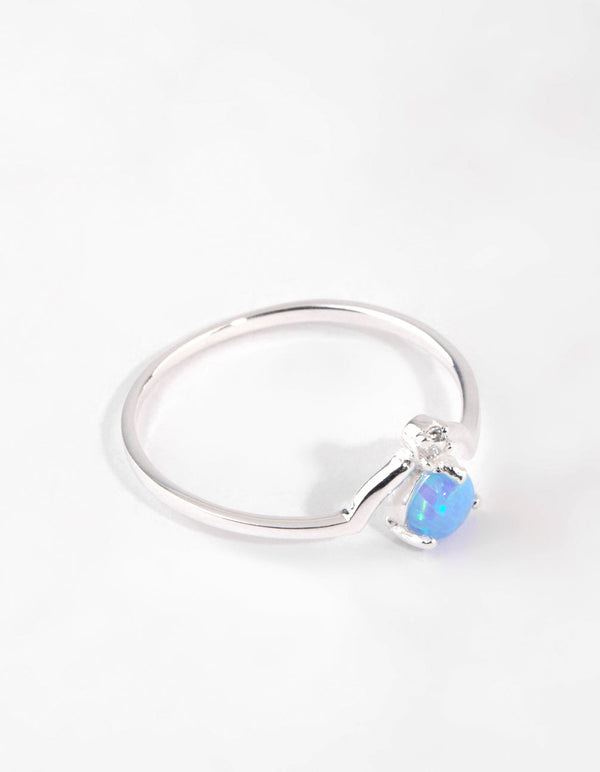 Sterling Silver Opal Ring