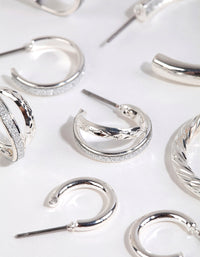 Silver Glitter Paper Earring Pack - link has visual effect only