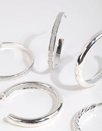 Silver Glitter Paper Earring Pack - link has visual effect only