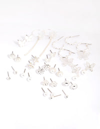Silver Enamel Butterfly Earring Pack - link has visual effect only