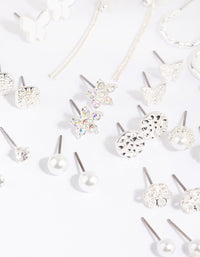 Silver Enamel Butterfly Earring Pack - link has visual effect only