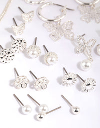 Silver Enamel Butterfly Earring Pack - link has visual effect only