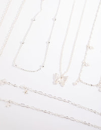 Silver Star and Pearl Choker Necklace Pack - link has visual effect only