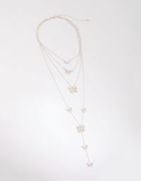 Silver Butterfly Layered Neclace - link has visual effect only