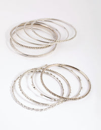 Rhodium Statement Bangle Pack - link has visual effect only