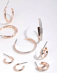 Rose Gold Glitter Paper Earring Pack - link has visual effect only