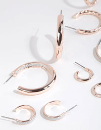 Rose Gold Glitter Paper Earring Pack - link has visual effect only