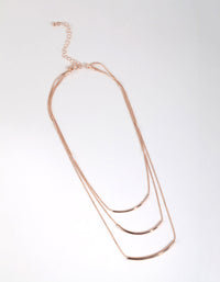 Rose Gold Fine Layered Necklace - link has visual effect only