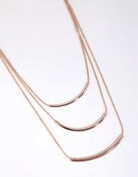 Rose Gold Fine Layered Necklace - link has visual effect only