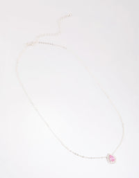 Silver Teardrop Cubic Zirconia Necklace - link has visual effect only