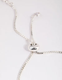 Silver Cubic Zirconia Heart Toggle Bracelet - link has visual effect only