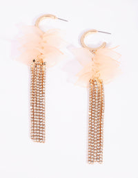 Blush Frosted Petal Hoop Earrings - link has visual effect only