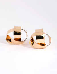 Gold Thick Knot Earrings - link has visual effect only
