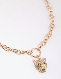 Gold Panther Necklace - link has visual effect only