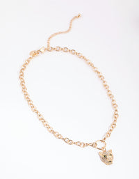 Gold Panther Necklace - link has visual effect only