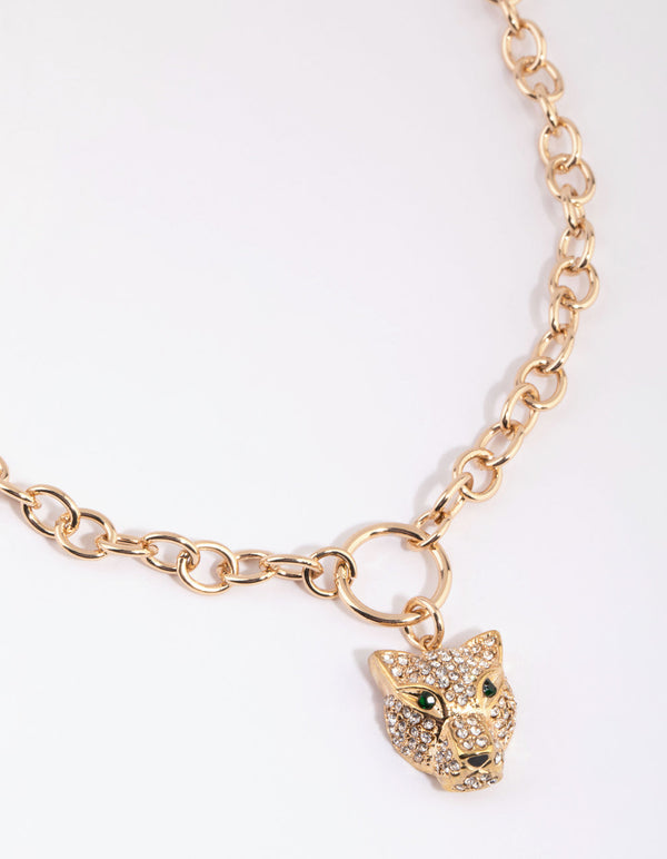 Gold Panther Necklace