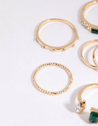 Gold Mixed Band and Stone Ring Pack - link has visual effect only