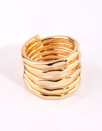 Gold Molten Layered Ring - link has visual effect only